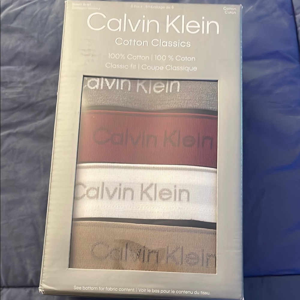 Calvin Klein Cotton Classics Boxer Briefs - White, Red, Tan
